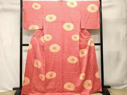 平和屋着物■上質な小紋　渦巻き文　正絹　逸品　CABL3409ev