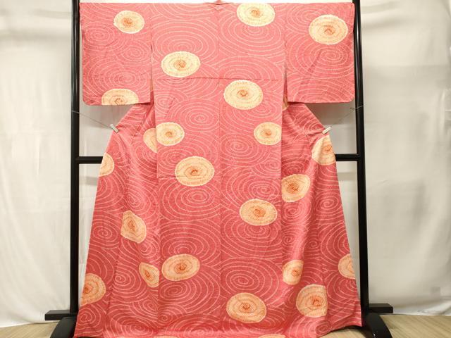 平和屋着物■上質な小紋　渦巻き文　正絹　逸品　CABL3409ev