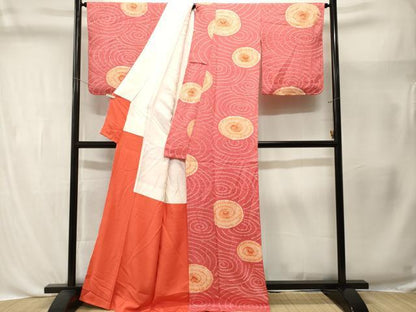 平和屋着物■上質な小紋　渦巻き文　正絹　逸品　CABL3409ev