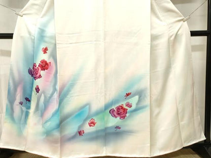 平和屋着物■訪問着　霞飛鳥文　バラ　暈し染め　正絹　逸品　CABL3415ev