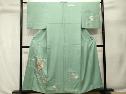平和屋着物■訪問着　鉾　楓松文　金銀彩　正絹　逸品　CABL3420ev