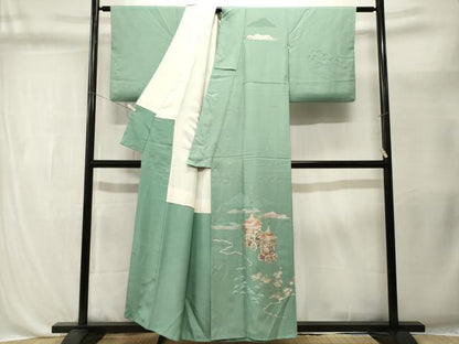 平和屋着物■訪問着　鉾　楓松文　金銀彩　正絹　逸品　CABL3420ev