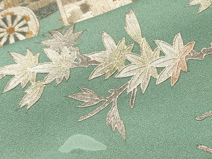 平和屋着物■訪問着　鉾　楓松文　金銀彩　正絹　逸品　CABL3420ev