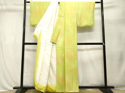 平和屋着物■上質な小紋　霞青海波地紋　正絹　逸品　CABL3423ev