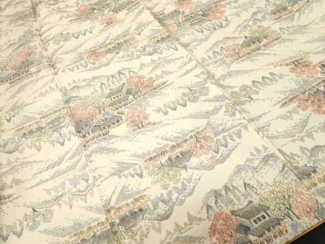 平和屋着物■上質な紬　樹林風景文　正絹　逸品　CABL3425ev