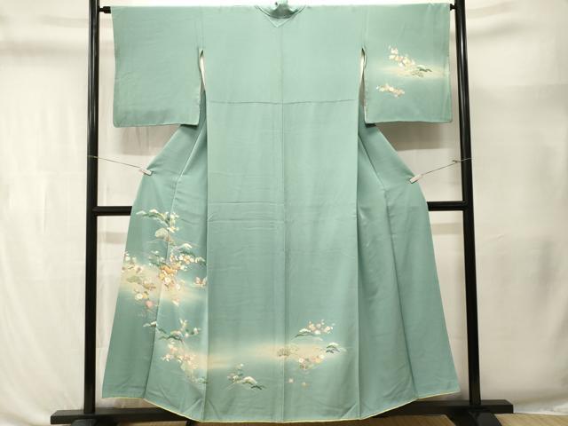 平和屋着物■訪問着　駒刺繍　鴛鴦御所解文　暈し染め　正絹　逸品　CABL3433ev