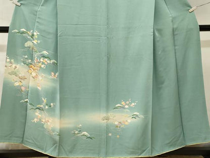 平和屋着物■訪問着　駒刺繍　鴛鴦御所解文　暈し染め　正絹　逸品　CABL3433ev