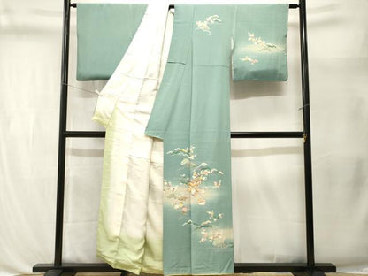 平和屋着物■訪問着　駒刺繍　鴛鴦御所解文　暈し染め　正絹　逸品　CABL3433ev