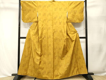平和屋着物■本場大島紬　琉球絣文様　正絹　逸品　CABL3434ev