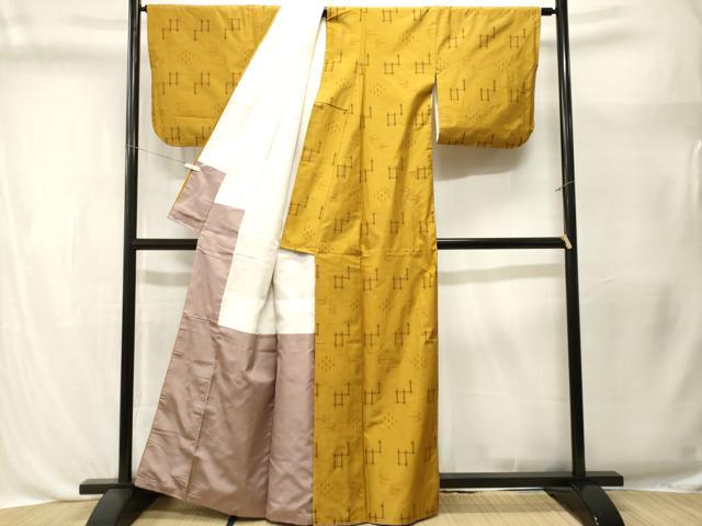 平和屋着物■本場大島紬　琉球絣文様　正絹　逸品　CABL3434ev