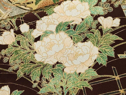 平和屋着物■豪華振袖　御所車草花文　暈し染め　金彩　正絹　逸品　CABL3435ev