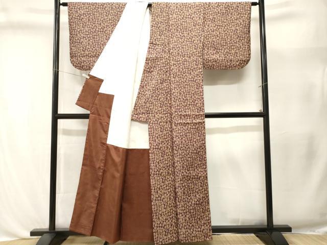 平和屋着物■本場染大島紬　文字文　正絹　逸品　CABL3439ev