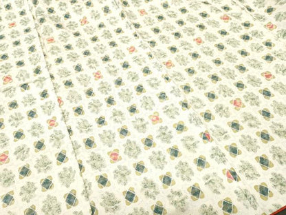 平和屋着物■上質な小紋　幾何学文　銀糸　ますいわ屋扱い　正絹　逸品　CABL3442ev