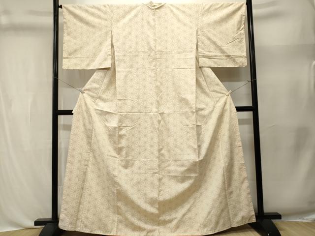 平和屋着物■上質な紬　麻の葉文様　やまと誂製　正絹　逸品　CABL3446ev