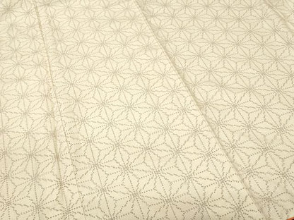 平和屋着物■上質な紬　麻の葉文様　やまと誂製　正絹　逸品　CABL3446ev