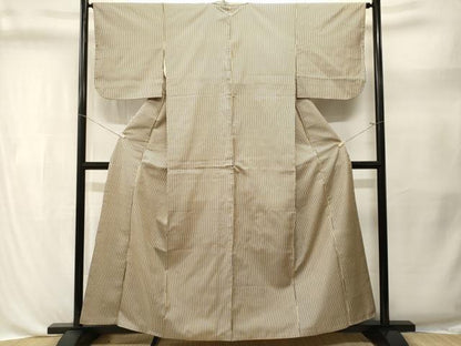 平和屋着物■本場染大島紬　横段文　正絹　逸品　CABL3447ev