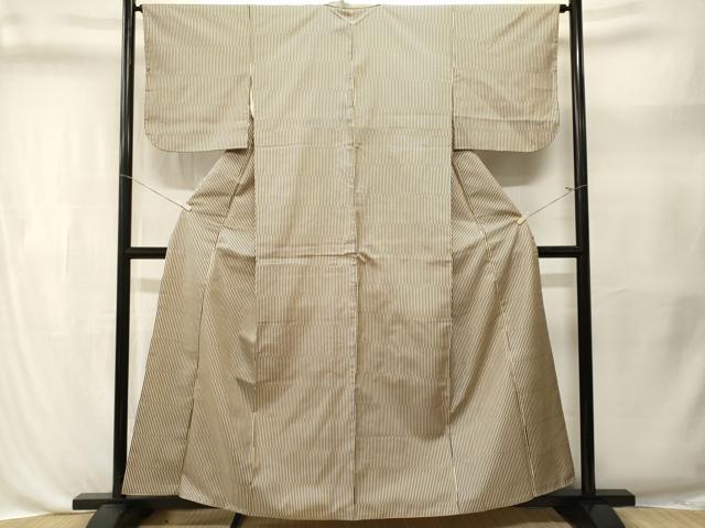 平和屋着物■本場染大島紬　横段文　正絹　逸品　CABL3447ev