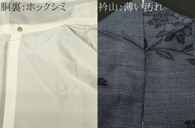 平和屋着物■上質な紬　枝花文　正絹　逸品　CABL3467ev