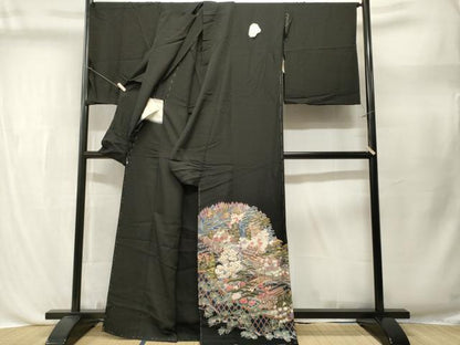 平和屋着物■豪華黒留袖　作家物　御所解文　仮絵羽　正絹　逸品　未使用　CABL3468ev