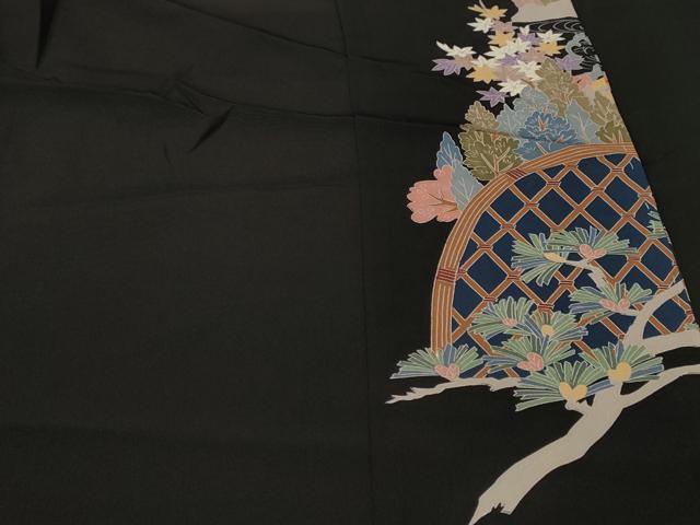 平和屋着物■豪華黒留袖　作家物　御所解文　仮絵羽　正絹　逸品　未使用　CABL3468ev