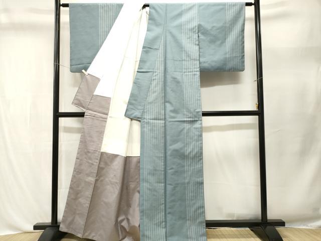 平和屋着物■上質な紬　間道　正絹　逸品　CABL3471ev