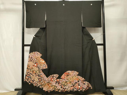 平和屋着物■豪華黒留袖　束ね熨斗宝尽し文　金彩　正絹　逸品　CABL3475ev