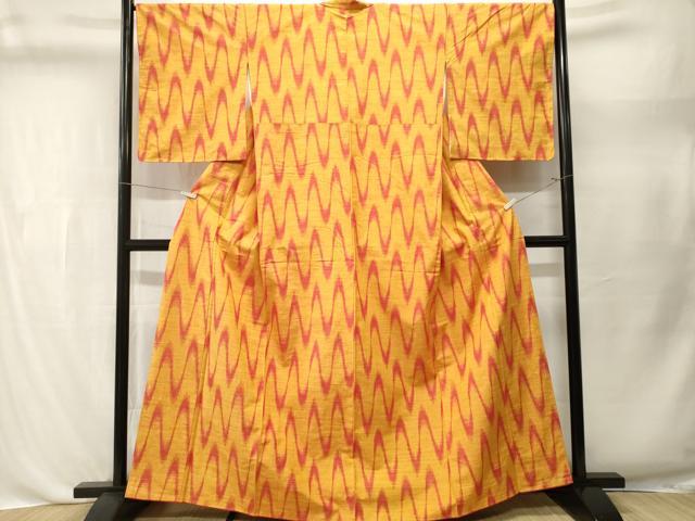 平和屋着物■上質な紬　横段抽象文　正絹　逸品　CABL3484ev