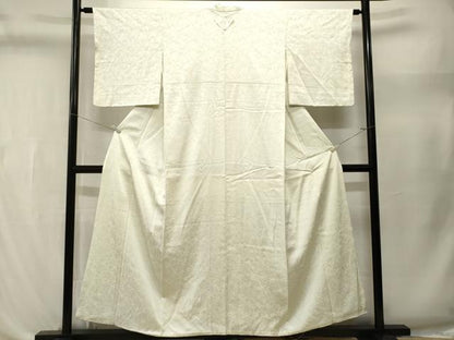 平和屋着物■上質な色無地　霞地紋　若芽色　鈴乃屋扱い　正絹　逸品　CABL3486ev