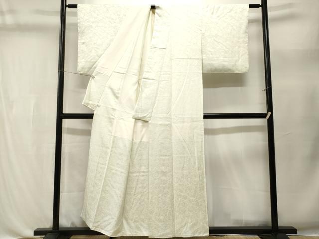 平和屋着物■上質な色無地　霞地紋　若芽色　鈴乃屋扱い　正絹　逸品　CABL3486ev