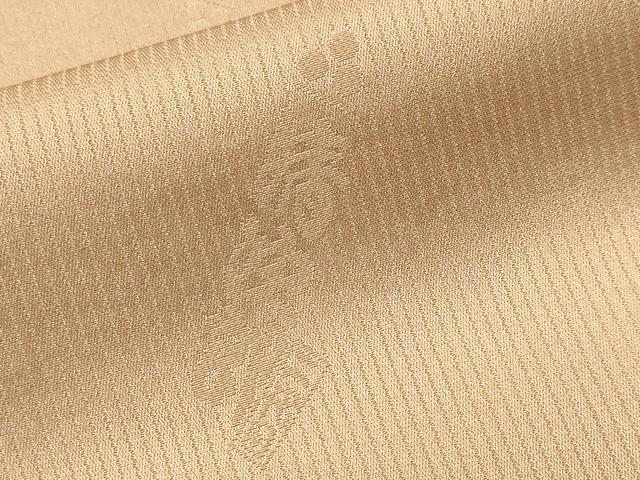平和屋着物■二代目清次郎　手描き　色無地　霞地紋　白茶色　正絹　逸品　CABL3490ev