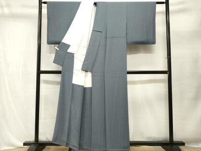 平和屋着物■上質な色無地　群青色　正絹　逸品　CABL3491ev