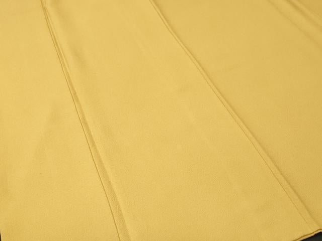 平和屋着物■上質な色無地　作家物　芥子色　正絹　逸品　CABL3492ev