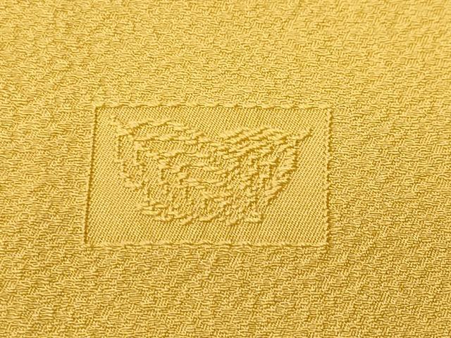平和屋着物■上質な色無地　作家物　芥子色　正絹　逸品　CABL3492ev