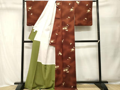 平和屋着物■小紋　籬舞花文　暈し染め　洗える着物　CABL3498ev