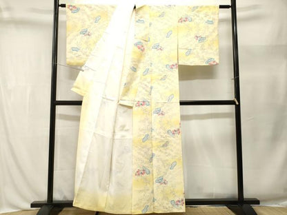 平和屋着物■小紋　地紙枝梅楓文　暈し染め　洗える着物　CABL3499ev