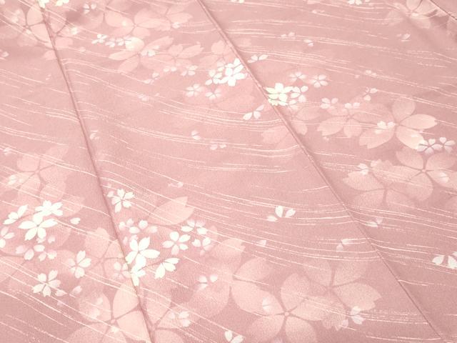 平和屋着物■小紋　斜線舞桜文　洗える着物　CABL3507ev