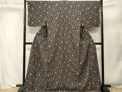 平和屋着物■小紋　花繋ぎ　縞　洗える着物　CABL3510ev