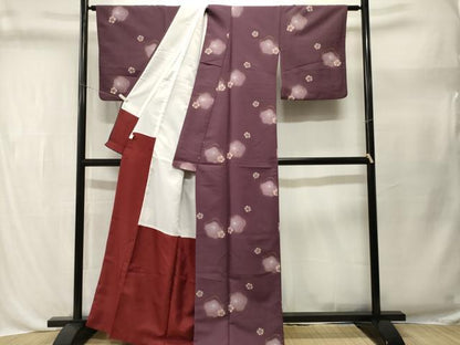 平和屋着物■小紋　梅文　暈し染め　洗える着物　CABL3513ev