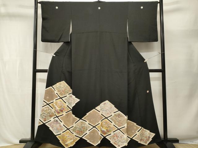 平和屋着物■十日町友禅作家　龍谷　黒留袖　松竹梅宝尽し文　松皮菱飛鶴鳳凰花文　金銀彩　正絹　逸品　CABL3516ev