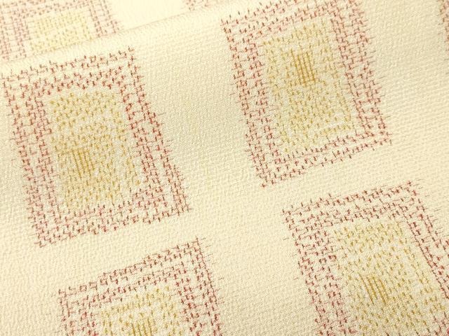 平和屋着物■上質な紬　幾何学文　正絹　逸品　CABL3519ev