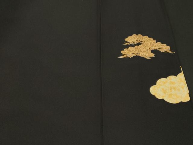 平和屋着物■豪華黒留袖　休み鳥花車文　金彩　正絹　逸品　CABL3520ev