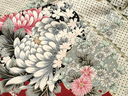 平和屋着物■豪華振袖　駒刺繍　雪輪草花文　藤花房　金彩　正絹　逸品　CABL3521ev