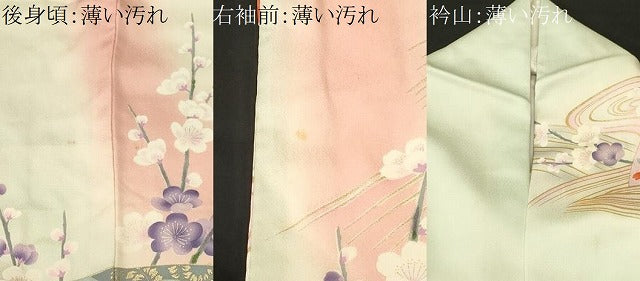 平和屋着物■豪華振袖　扇面地紙草花文　暈し染め　金彩　正絹　逸品　CABL3523ev