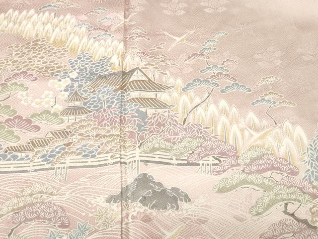 平和屋着物■訪問着　飛鶴御所解文　暈し染め　正絹　逸品　CABL3529ev