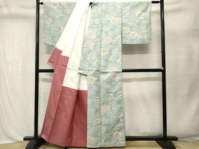 平和屋着物■上質な紬　楓文　正絹　逸品　CABL3531ev