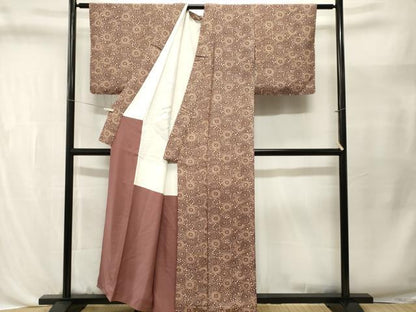 平和屋着物■上質な小紋　菊唐草文　正絹　逸品　CABL3537ev