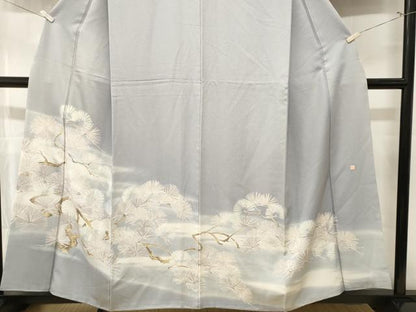 平和屋着物■訪問着　作家物　枝松文　暈し染め　金銀彩　正絹　逸品　CABL3545ev