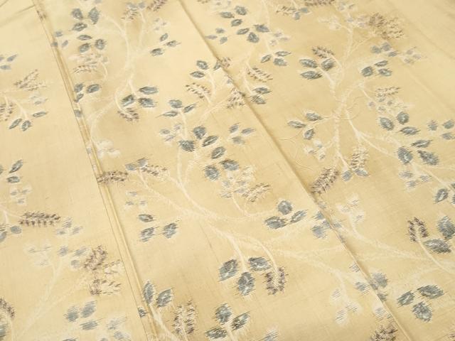 平和屋着物■上質な紬　枝葉文　正絹　逸品　CABL3546ev