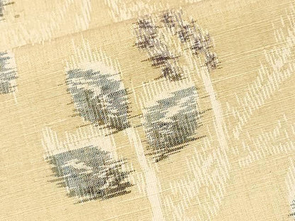 平和屋着物■上質な紬　枝葉文　正絹　逸品　CABL3546ev