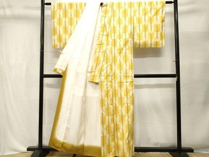 平和屋着物■上質な紬　絣文様　やまと誂製　正絹　逸品　CABL3551ev